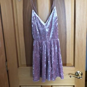 Pink velvet romper